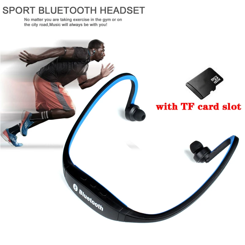 S9 Wireless Headphones Bluetooth Sport Music Stereo Earphones Microphone+Micro SD Card Slot