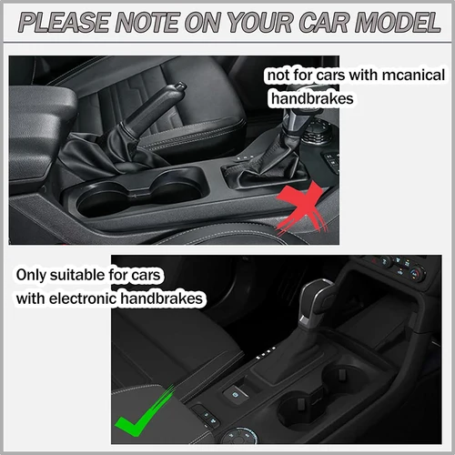 Imagen 2 del producto Caja de almacenamiento para reposabrazos de coche, bandeja organizadora de consola, soporte para Ford Ranger & Ranger Raptor 2024, accesorios interiores de freno de mano eléctrico