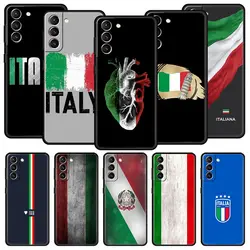 ITALY Flag Phone Case For Samsung Galaxy S24 S23 S22 S20 Ultra S21 FE 5G S10 S9 Plus S10E S8 Soft Silicone Cover