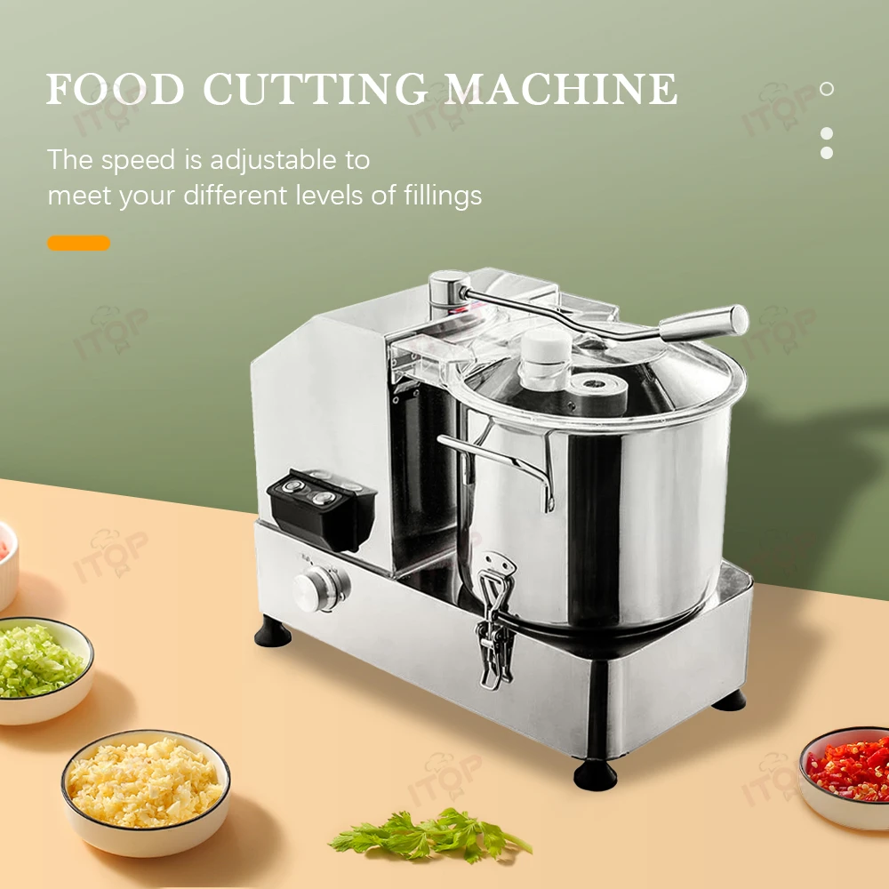 

Commercial Food Cutting Machine Meat Grinder Vegetable Chopper Dumpling Filling Chopper Food Processor Patent Blade 6L/ 9L/ 12L