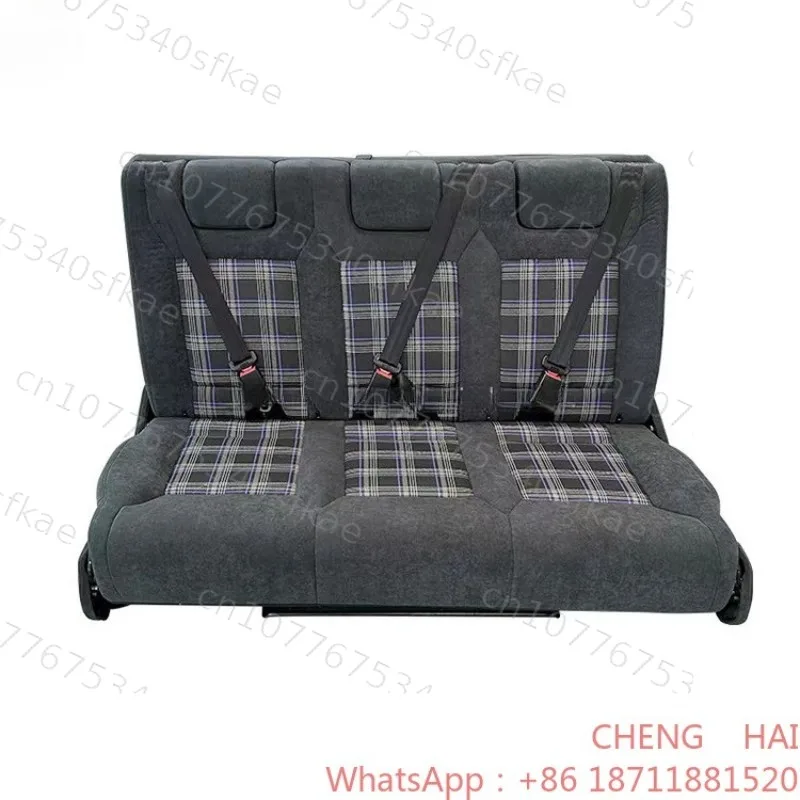 Customized CHENG HAI Good Breathability Reclining Seat Comfortable Cloth Camper Van Folding Seat Bed Bench With Hidden Head
