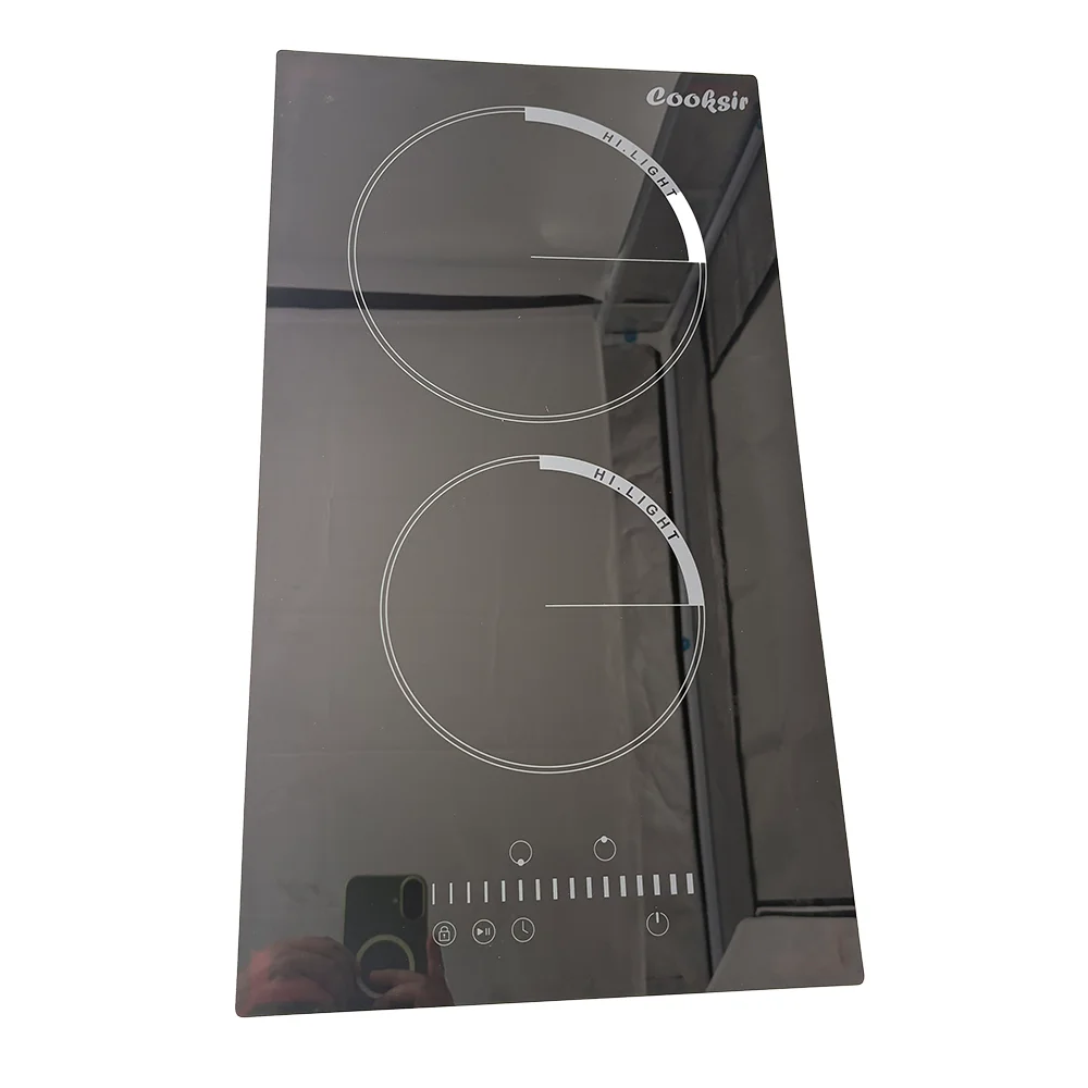 30cm Domino Induction Hob 3600W Built in 2 Zone Cooktop with Touch Control Electric Stove for RV Apartment