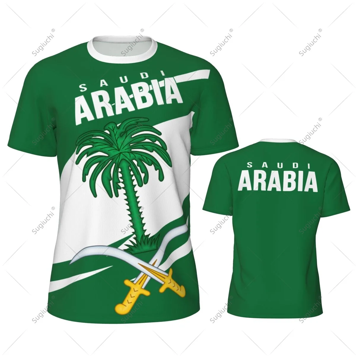 Saudi Arabia Flag Men Sports T-shirt Women Tees jersey for Soccer Football Running Bike Tennis Fitness Fans