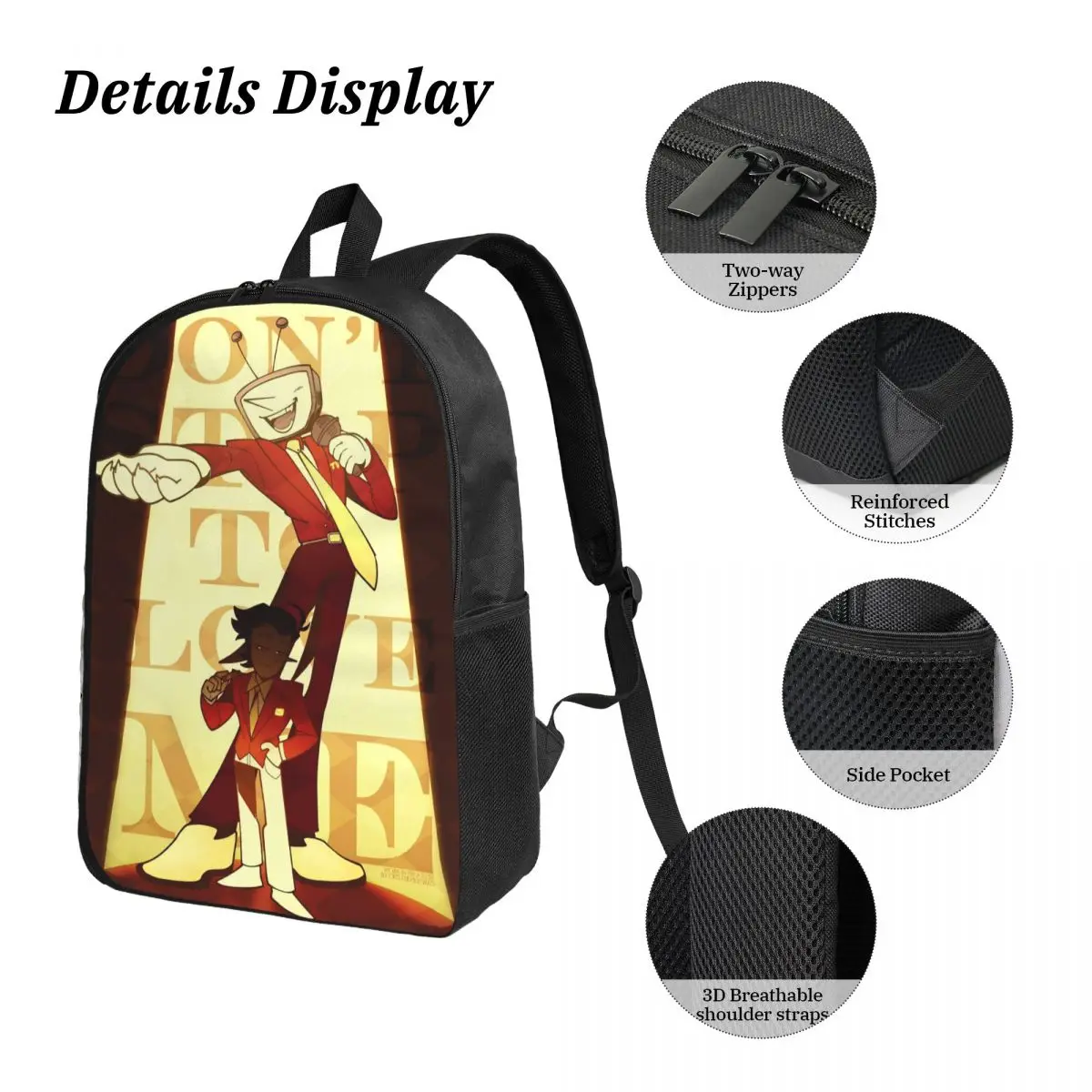 Spamton X Tenna Deltarune Zaino per bambini Lunch Box Borse per penne per ragazzi Ragazze Zaini in età prescolare Zaino per libri Set