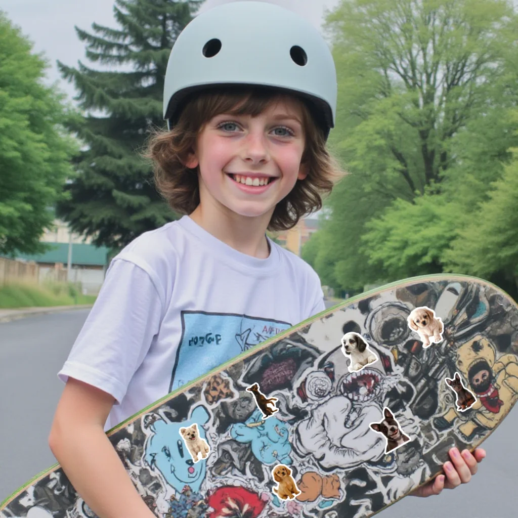 35pcs Realistic Dogs Stickers Cartoon Pets Animal Stickers PVC Sticker For Notebook Luggage Mobile Phone Cup Guitar Laptop DIY