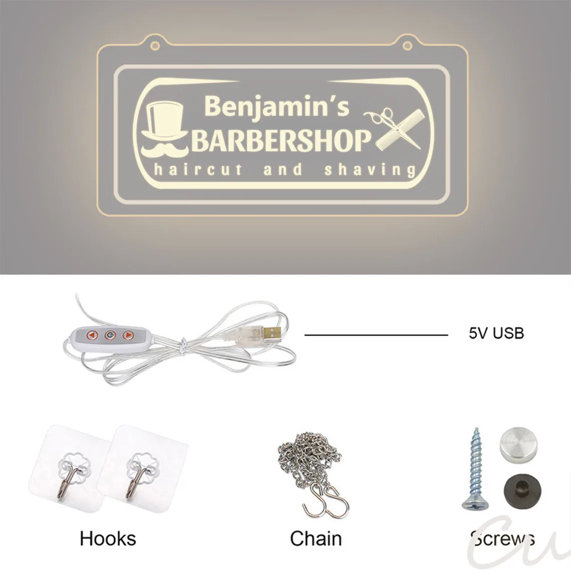 1 قطعة شكل مربع كسارة البندق ومقص اسم شخصي USB الطاقة النيون ليلة مصباح مصباح الاكريليك ل ديكور الحفلات هدية لفرين