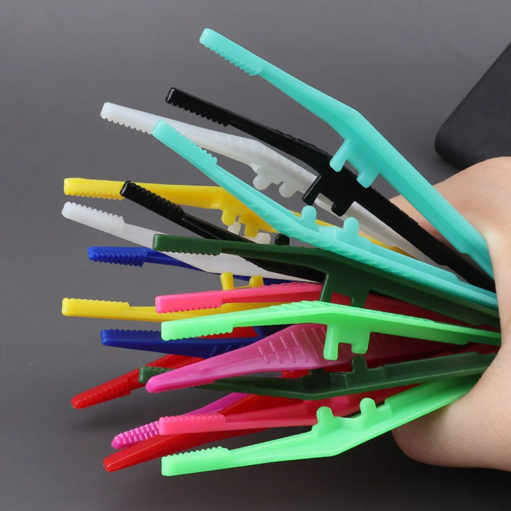 30pcs Eyebrow Tweezers Set – Mini Plastic Brow Trimming Tools for Grooming, Portable Makeup Kit