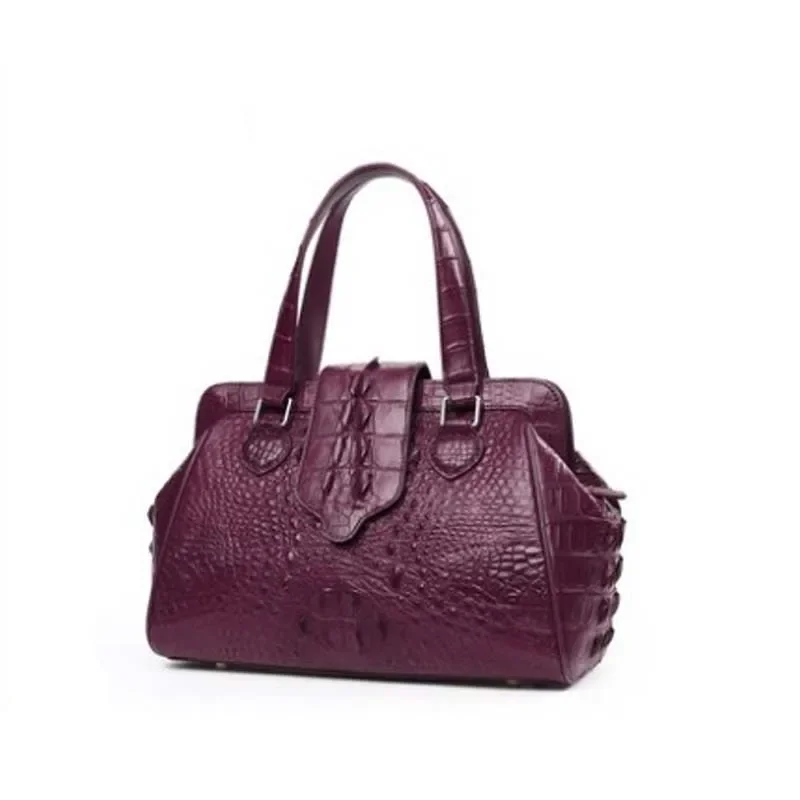 

gete 2025 new Imported genuine crocodile women handbag for lady fashion crocodile bag for lady big bag
