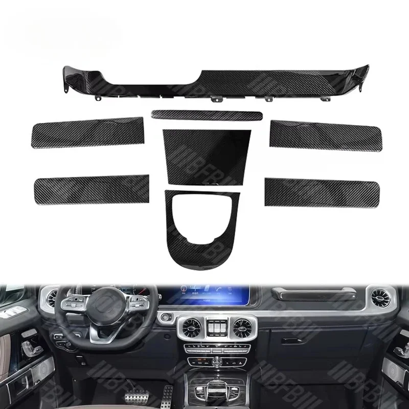 Carbon Fiber Interior Kits for Mercedes G Class W464 G63 2019+ Includes Dashboard Cover and Door Panels 8pcs