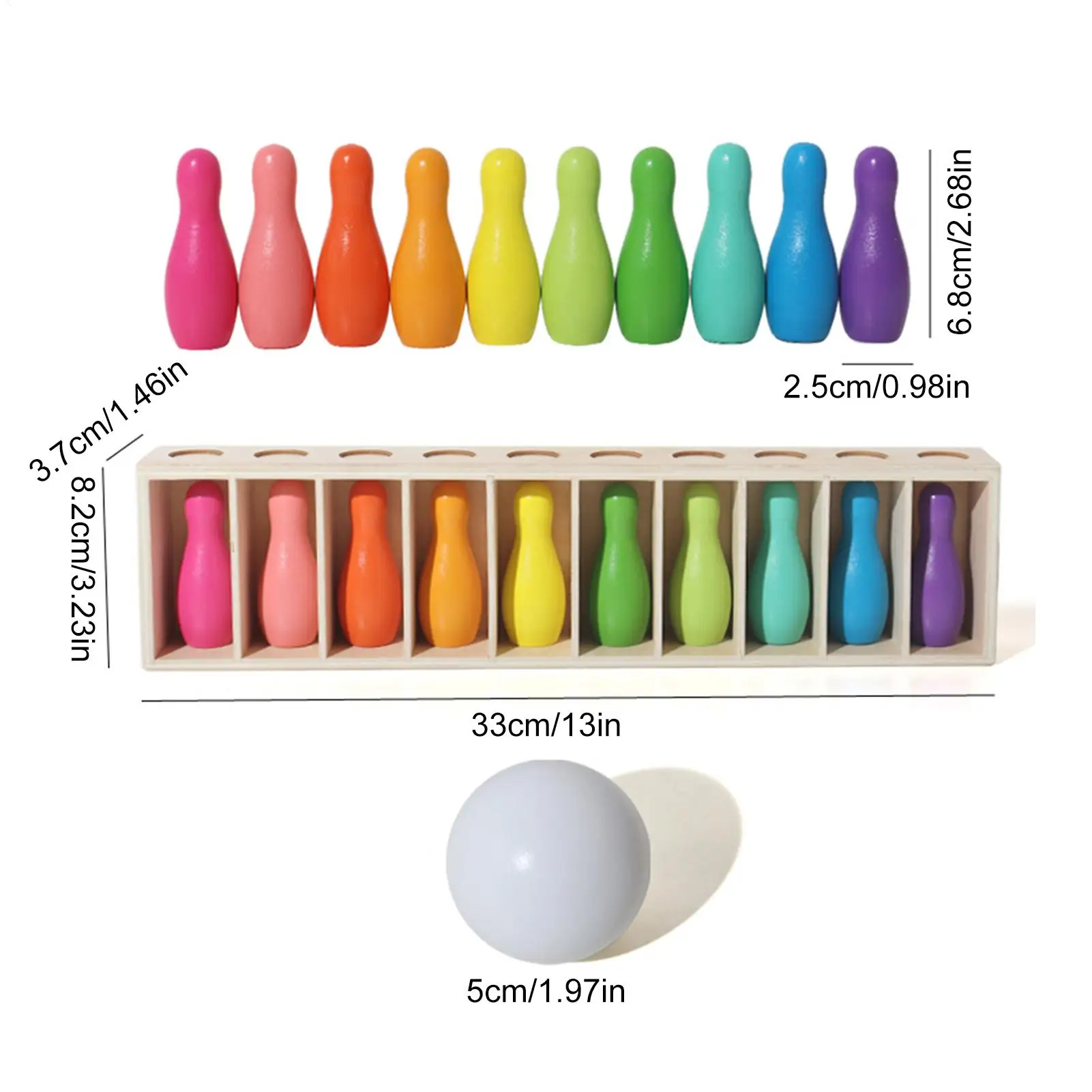 Wooden Color Matching Game - Educational Family Toy for Indoor & Outdoor - Party, Travel & Classroom Activity for Kids & Adults