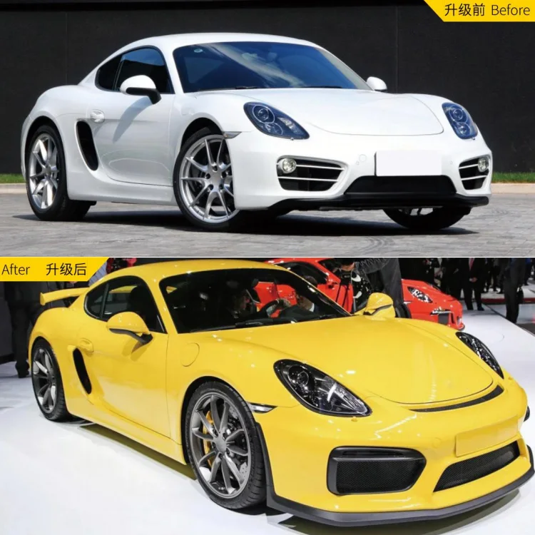 Factory Sales New for Style Body Kit Front Bumpers LED Lights DRL Rear Diffuser for Cayman Boxster 981 2012-2016 Plug Play