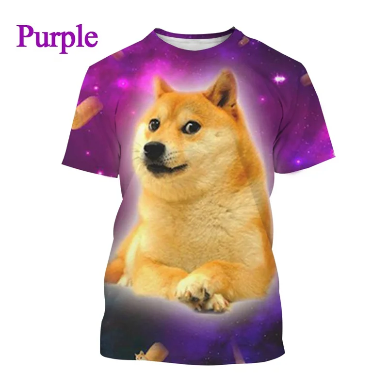 

Christmas Cheems Dog Graphic T Shirt for Men Clothing Funny 3D meme Doge Space T-shirt Fashion Streetwear Funny Kid y2k Tops Tee