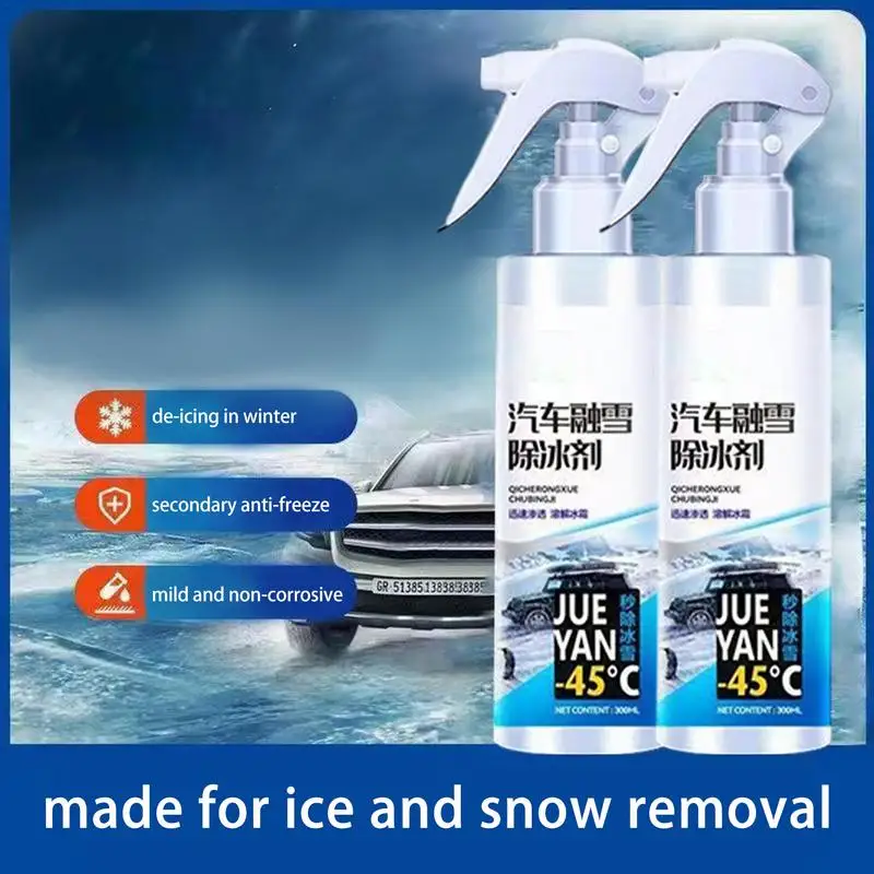 

300ml Ice Remover Spray Winter Car Windshield Deicer Snow Removal Spray Anti-Icing Frost Protection Windshield Deicing Agent