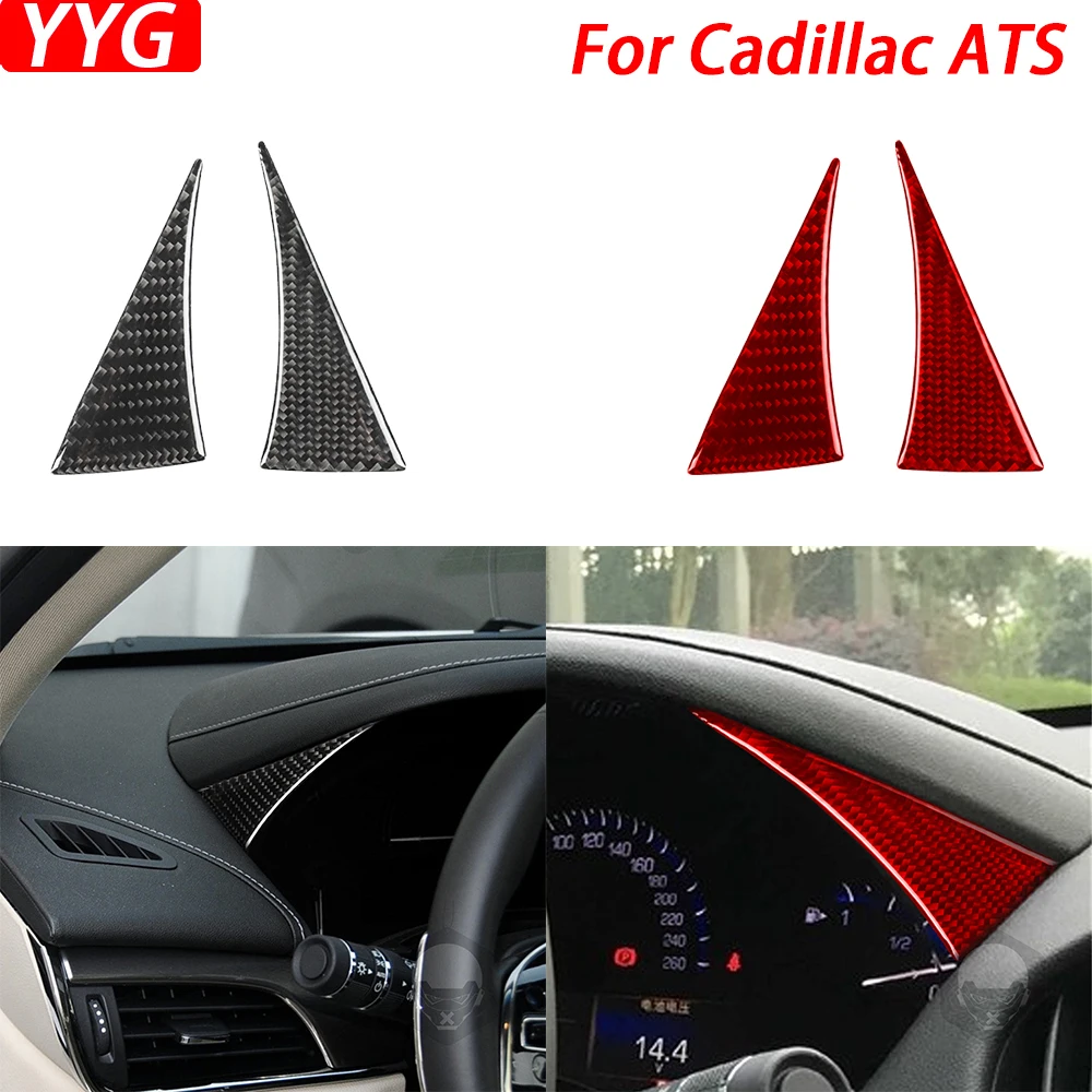 

For Cadillac ATS 2013-2019 Carbon Fiber Dashboard Speedometer Panel Decorative Cover Car Interior Decoration Accessories Sticker