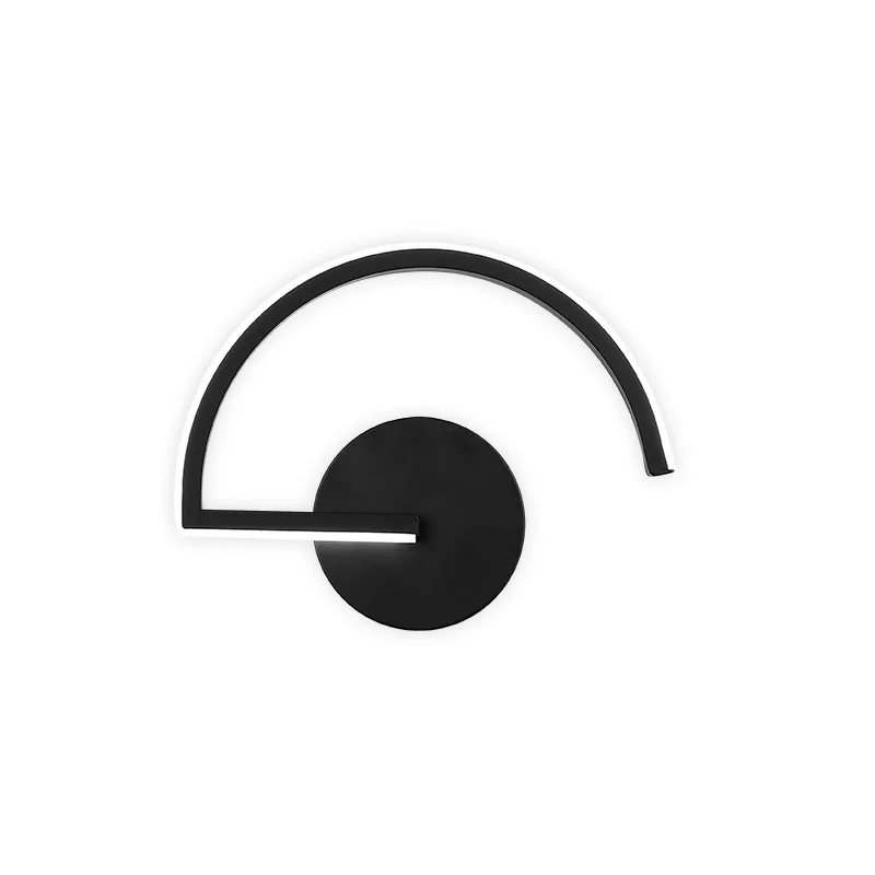Modern Nordic LED Wall Lamp, Minimalist Black Geometric Sconce for Bedroom Bedside Living Room Decor, Creative Home Light view 3