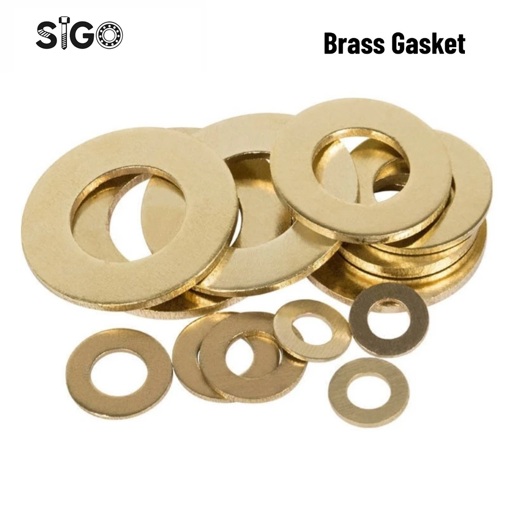 100PCS M2 M2.5M3 M4 H59 Brass GB97 Standard Miniature Solid Brass Copper Flat Washer Round Metal Meson