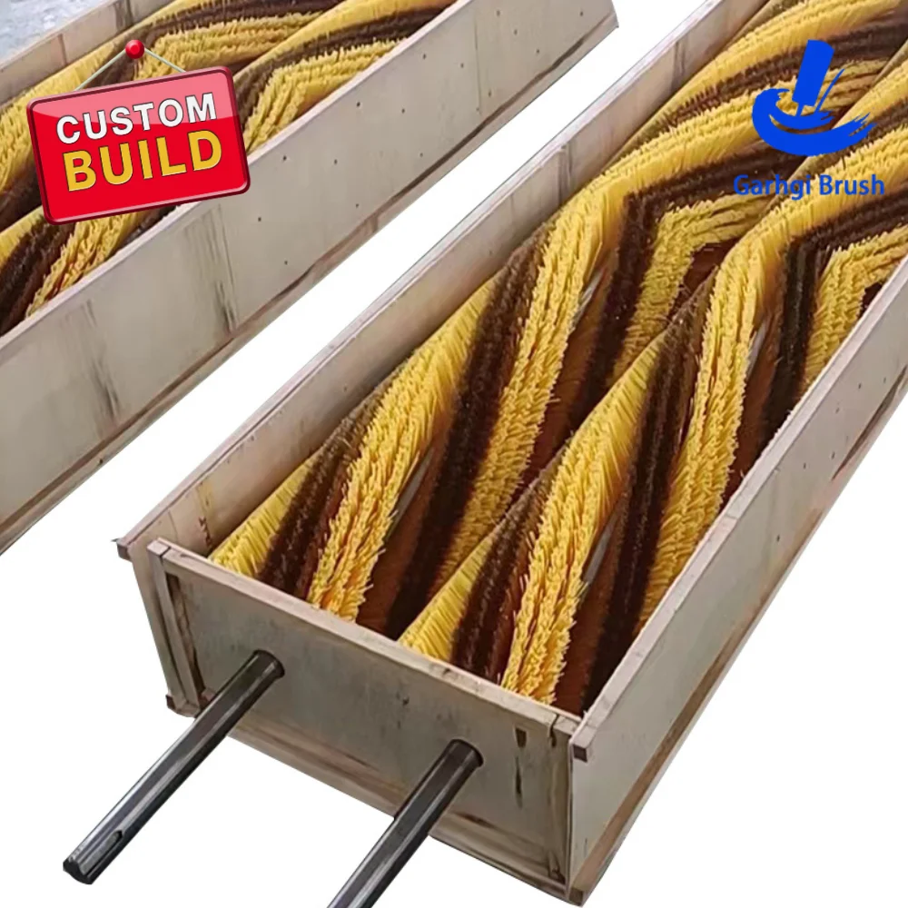 Nylon-Kehrwalze Bruhes Black Industrial Drum Circular Brush Road Surface Car Parks Finishing Polishing Cleaning Machinery – Detail 11