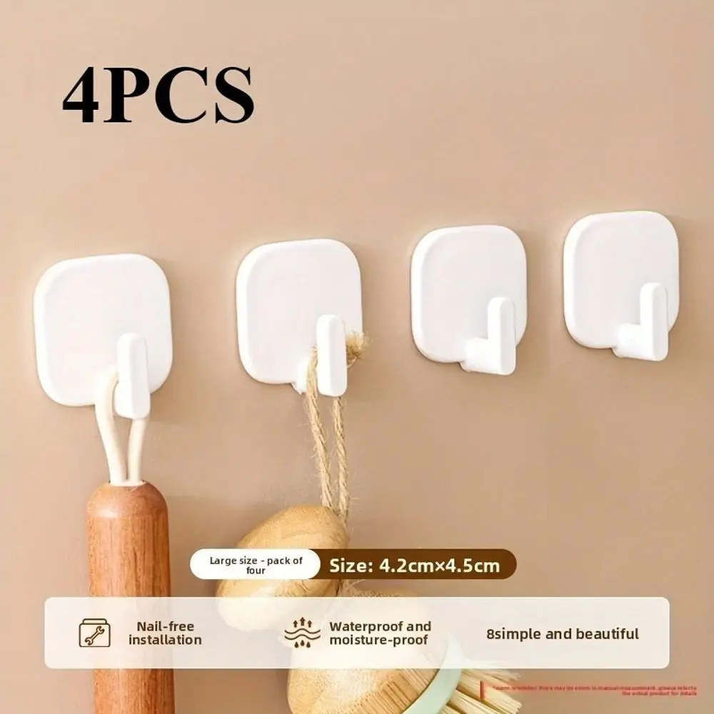 

Adhesive Hooks For Kitchen Walls, NoDrill, Traceless, Strong Adhesive, WallMounted, NoNail, HeavyDuty Hooks For Behind Doors