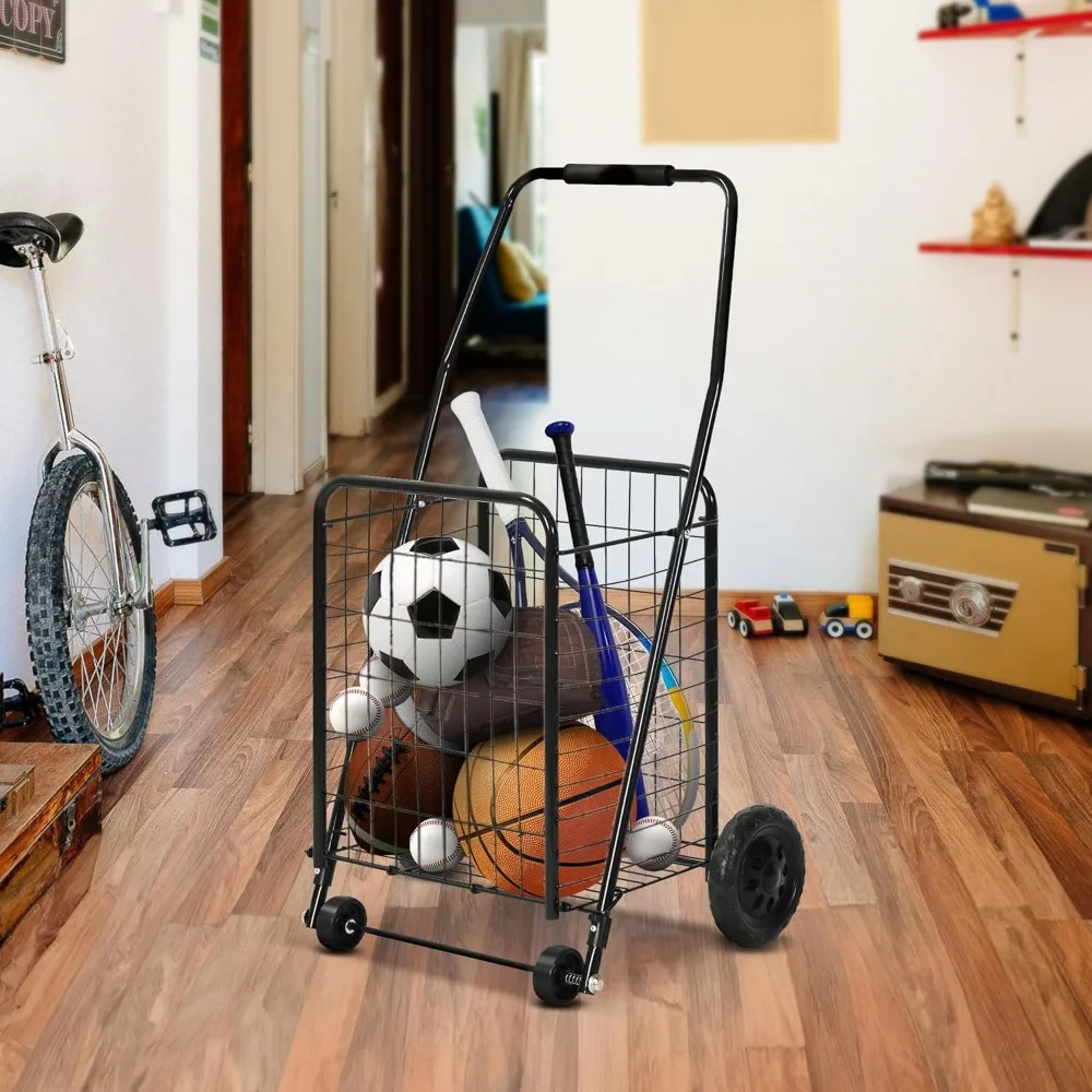 Carro de compras plegable con ruedas para personas mayores - Carro de comestibles plegable portátil para ir de compras