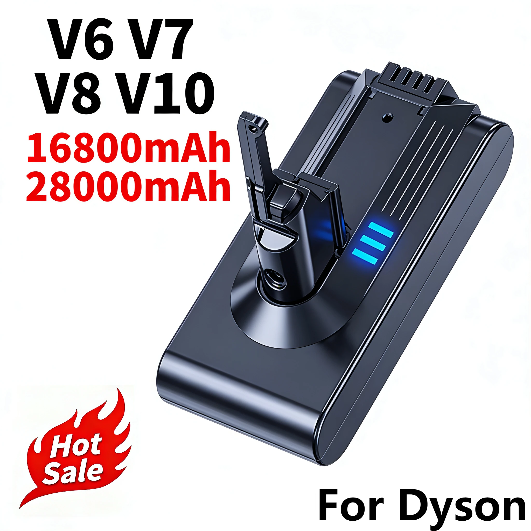 

Новая литий-ионная сменная батарея 25.2V 16800mAh 28000mAh для пылесосов Dyson V6 V7 V8 V10 SV12 Absolute Animal