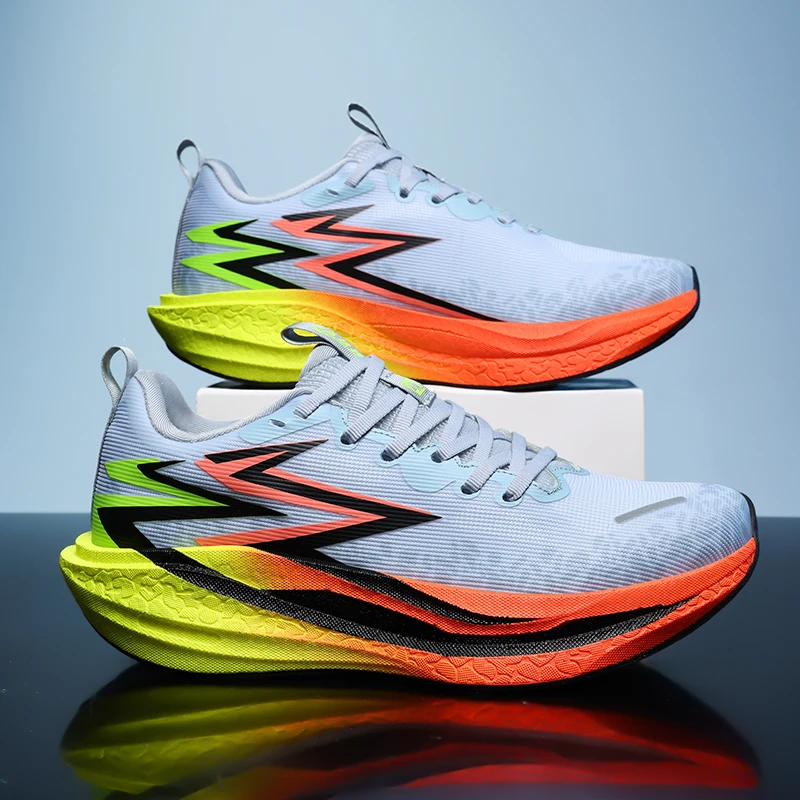 

Мужские кроссовки для марафона с карбоновой пластиной, специализированные спортивные дышащие легкие женские удобные кроссовки Chunta для бега