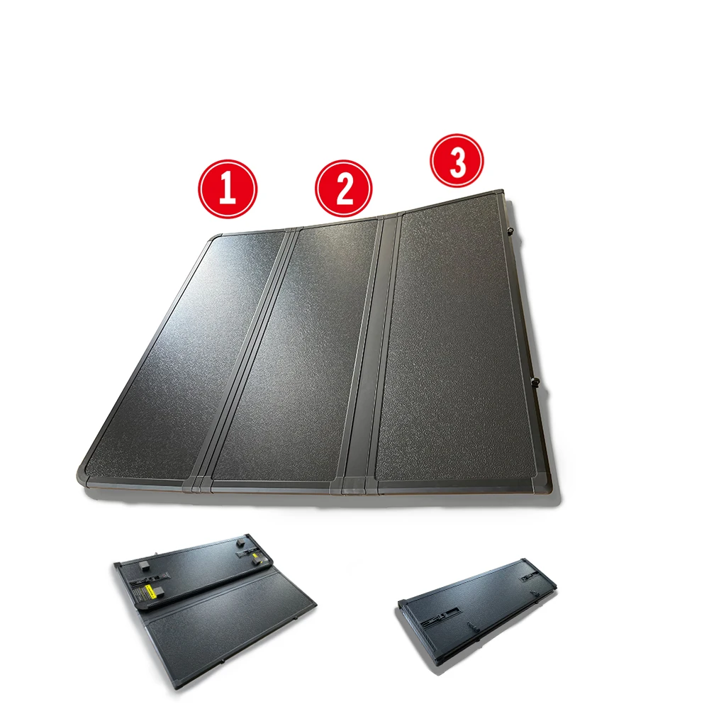 

for 2019-2025 Chevrolet Silverado 1500 New Body Waterproof Hard Trifold Aluminum Tonneau Cover 5.8/6.5/8ft Truck Bed Locking