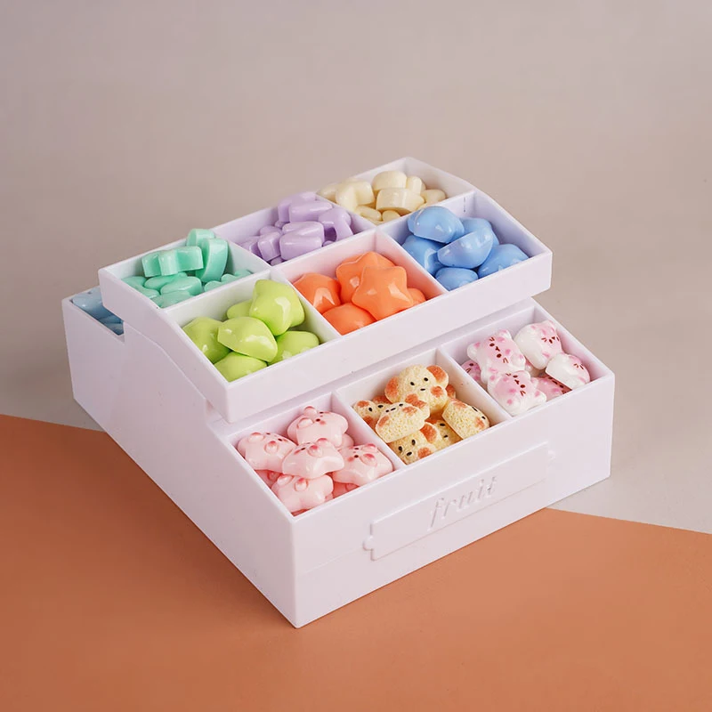 1:12 النمط الياباني دمية مصغرة الفاكهة وجبة خفيفة رف عرض واقعي حامل لدمية المطبخ لعب دور الأطفال