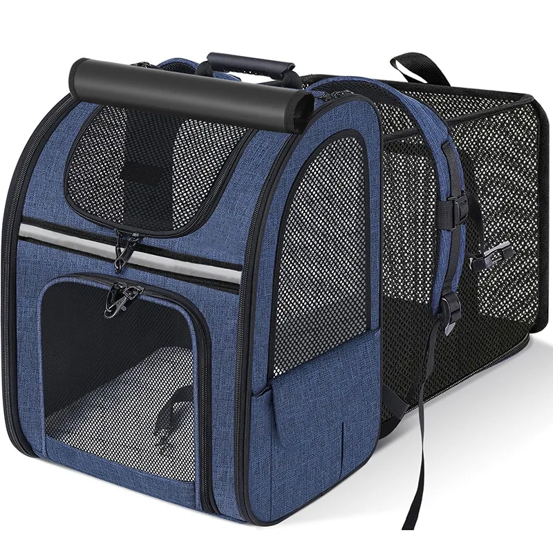 

Expandable Foldable Cat Backpack Carrier Large Capacity, Breathable Portable Pet Travel Bag for Outdoor Pet Supplies