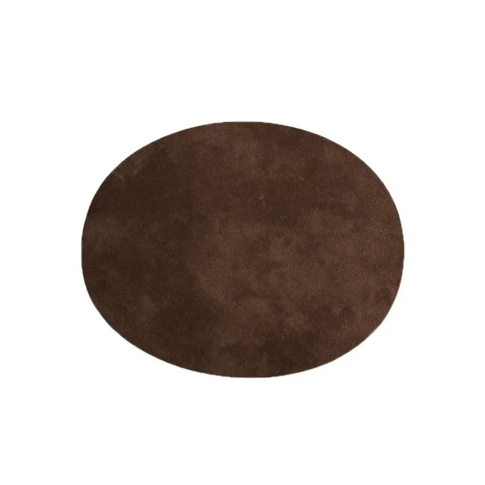 

DIY Suede Suede Fabric Patch Oval Iron-on Iron On Patches Repair Badges T Shirt