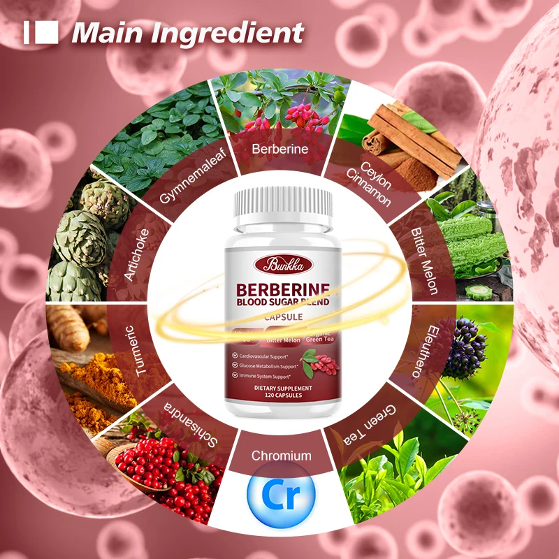 Berberine Supplement (1500mg Per Serving) |120 Veggie Capsules, Ceylon Cinnamon Bark & Bitter Melon Fruit, 97% Berberine HCL