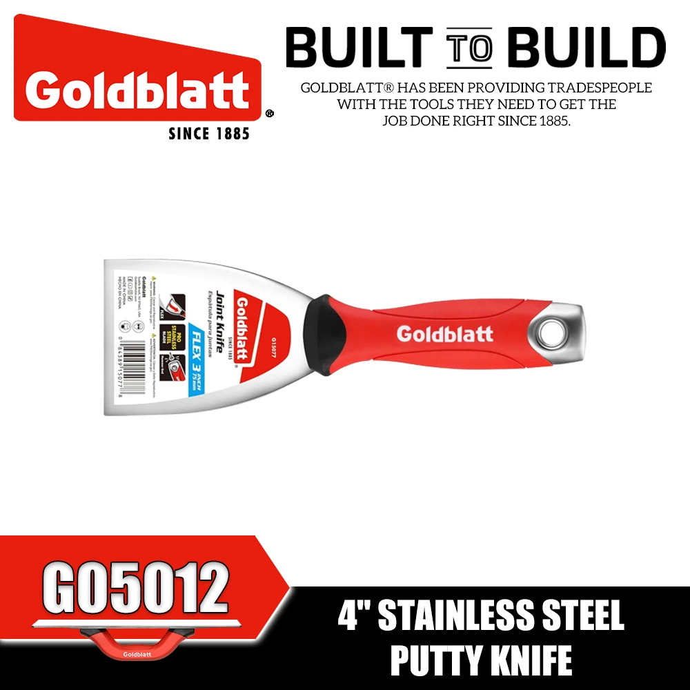 GOLDBLATT G05011 G05012 Stainless Steel Putty Knife Construction Tools