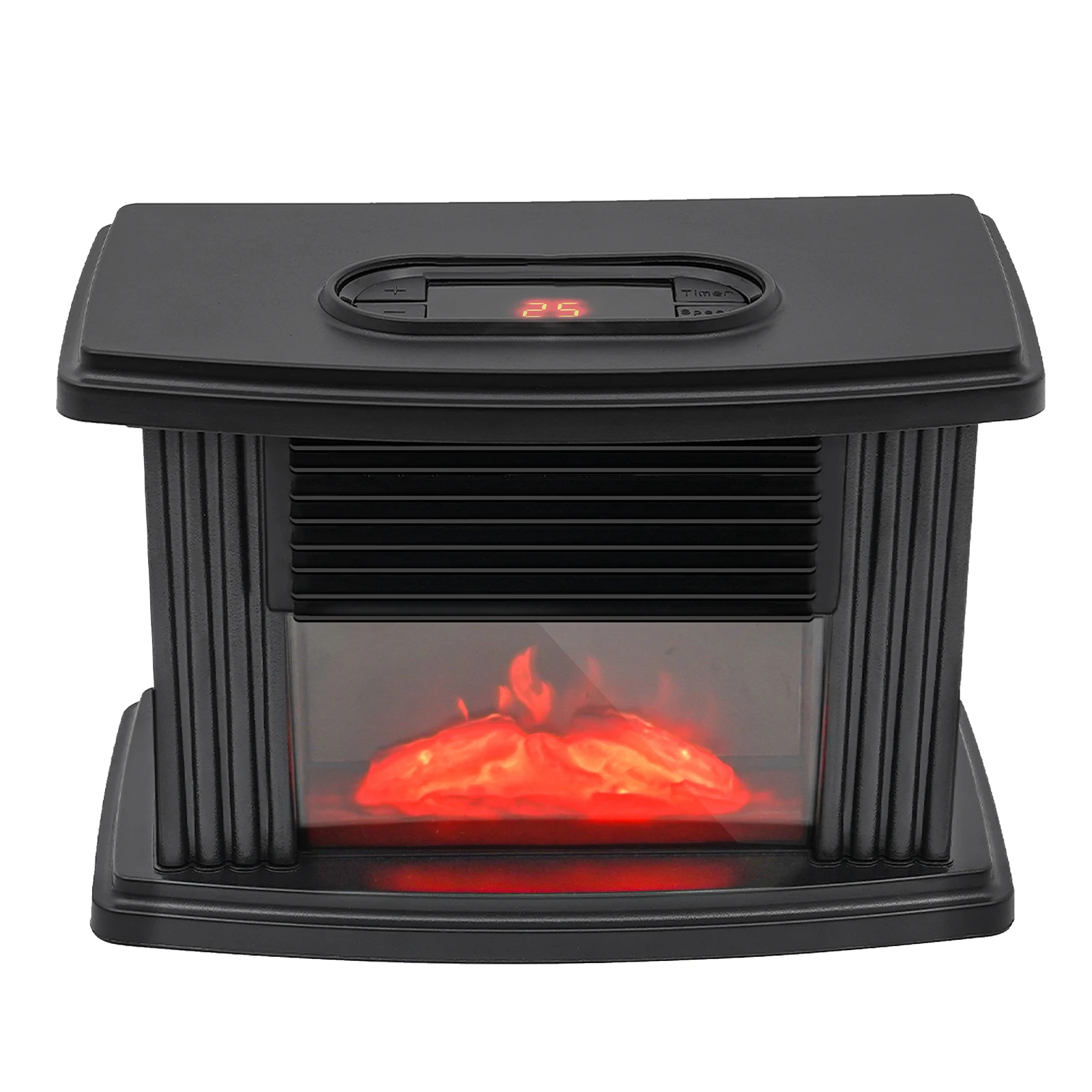 1000W Portable remote control fireplace heater Oven 3 temperature levels 15-32°C/59-89.6°F