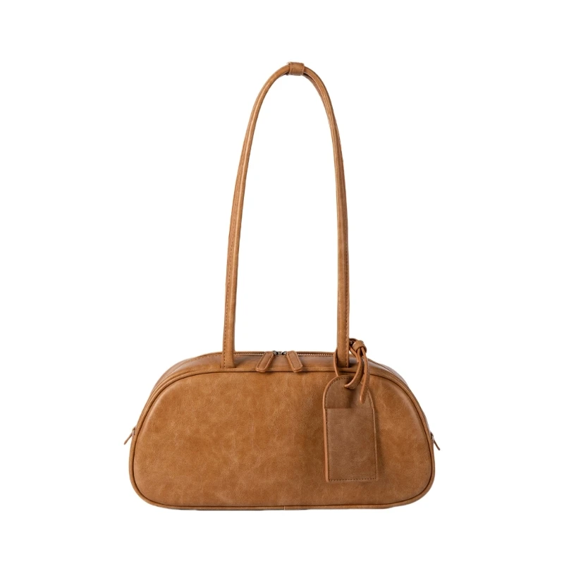 

652F Large Capacity Armpit Bag for Women Commuting Bag Simple Shoulder Bag PU Leather Underarm Bag Top Handle Bag