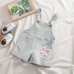 IENENS-pantalones cortos de mezclilla para bebé, Peto vaquero, ropa de verano