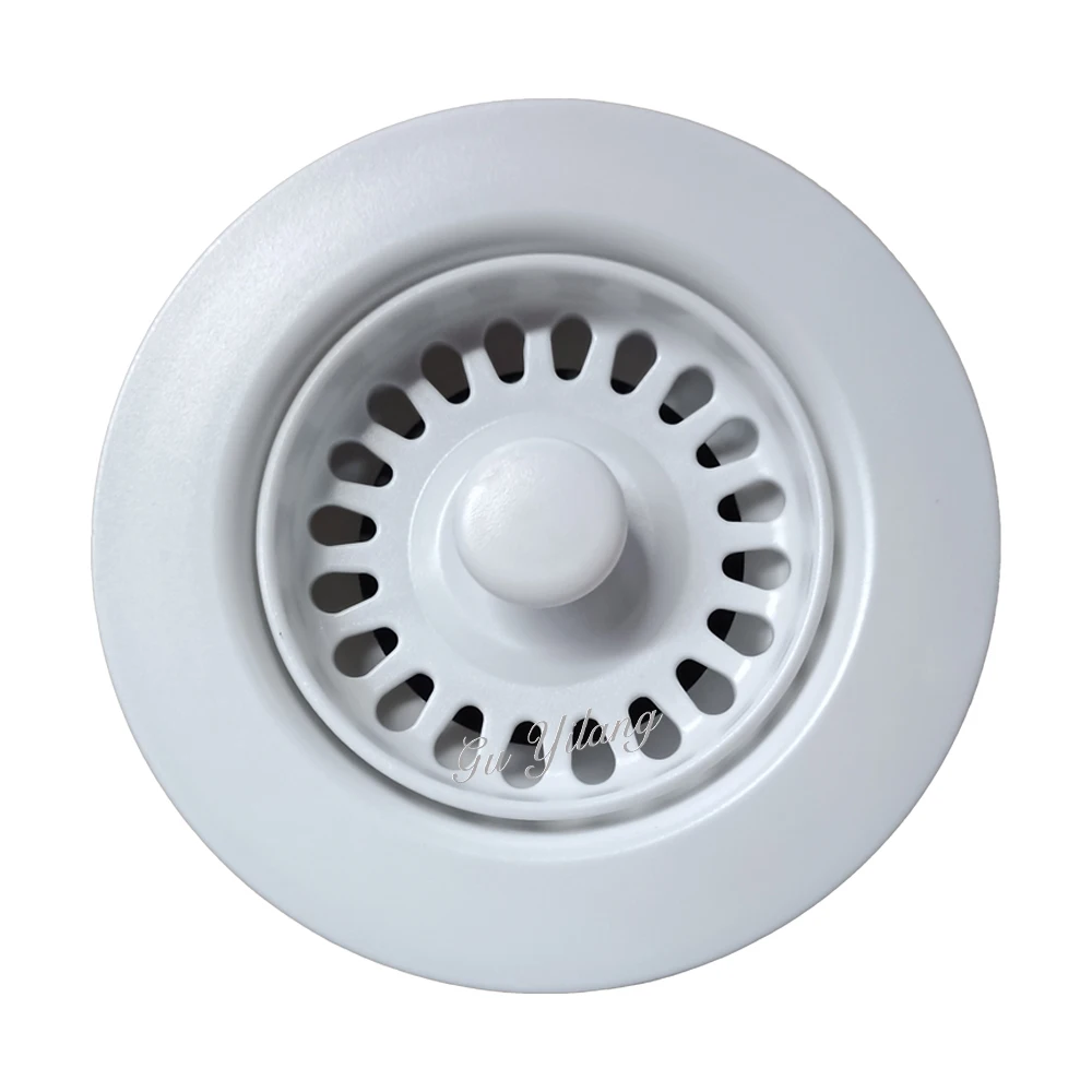 GYL 11.4cm White Color Kitchen Sink Plug Sink Filter Sink Drainer Stopper White Strainer 3-1/2 strainer Dish Drainer