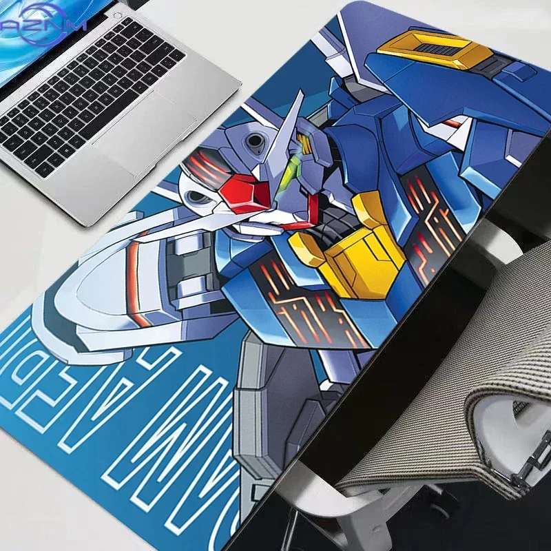 Orange Anime Mecha Print Mouse Pad, Rubber Non Slip Base Smooth Surface Gaming Mouse Pad for PC Gaming and Office Desktop Use