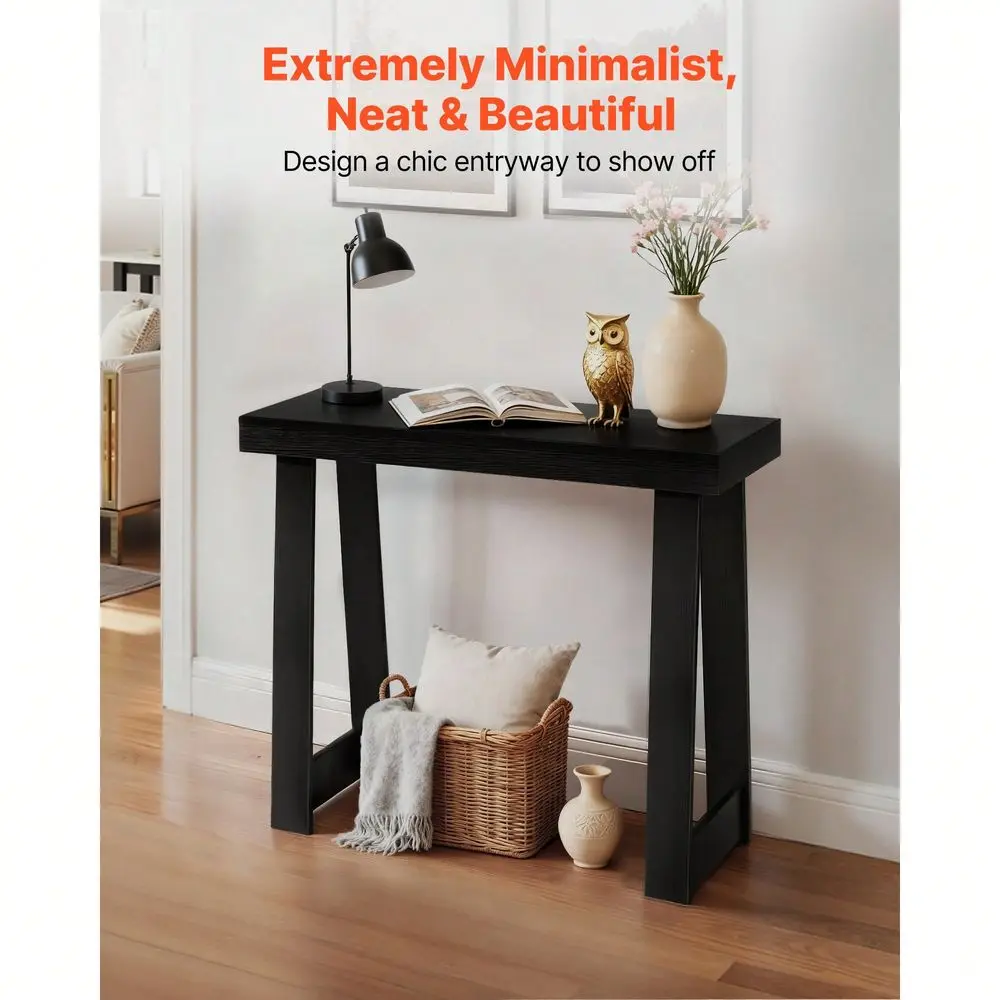 In Console Table, Modern Desk Behind The Couch, Wooden Rectangle Entrance Desk, Narrow Long Sofa Table Accent Stand, Ideal For