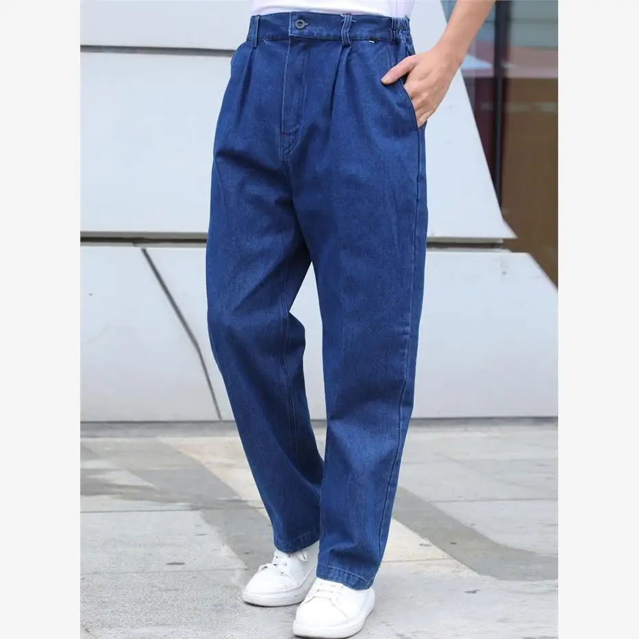 

Мужские свободные хлопковые рабочие джинсы: прочные, эластичные, износостойкие джинсовые брюки для сварки и других видов трудозагрузочных работ