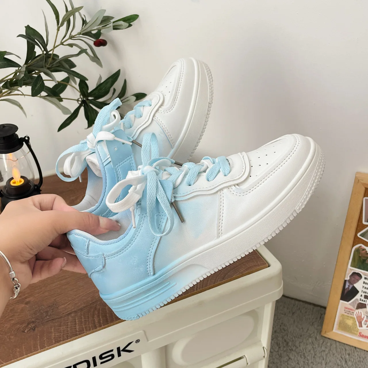 New Designer Color Match Platform Sneakers for Women Spring Autumn Sports Casual Board Shoes Female Korean Zapatillas Mujer