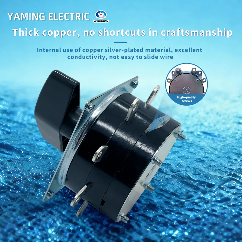Welder Switch KDH-25/1*8 Contactor 8 Position 1 Pole 9 Pins 25A Welding Machine Rotary Selector Brass Pin Silver-plate