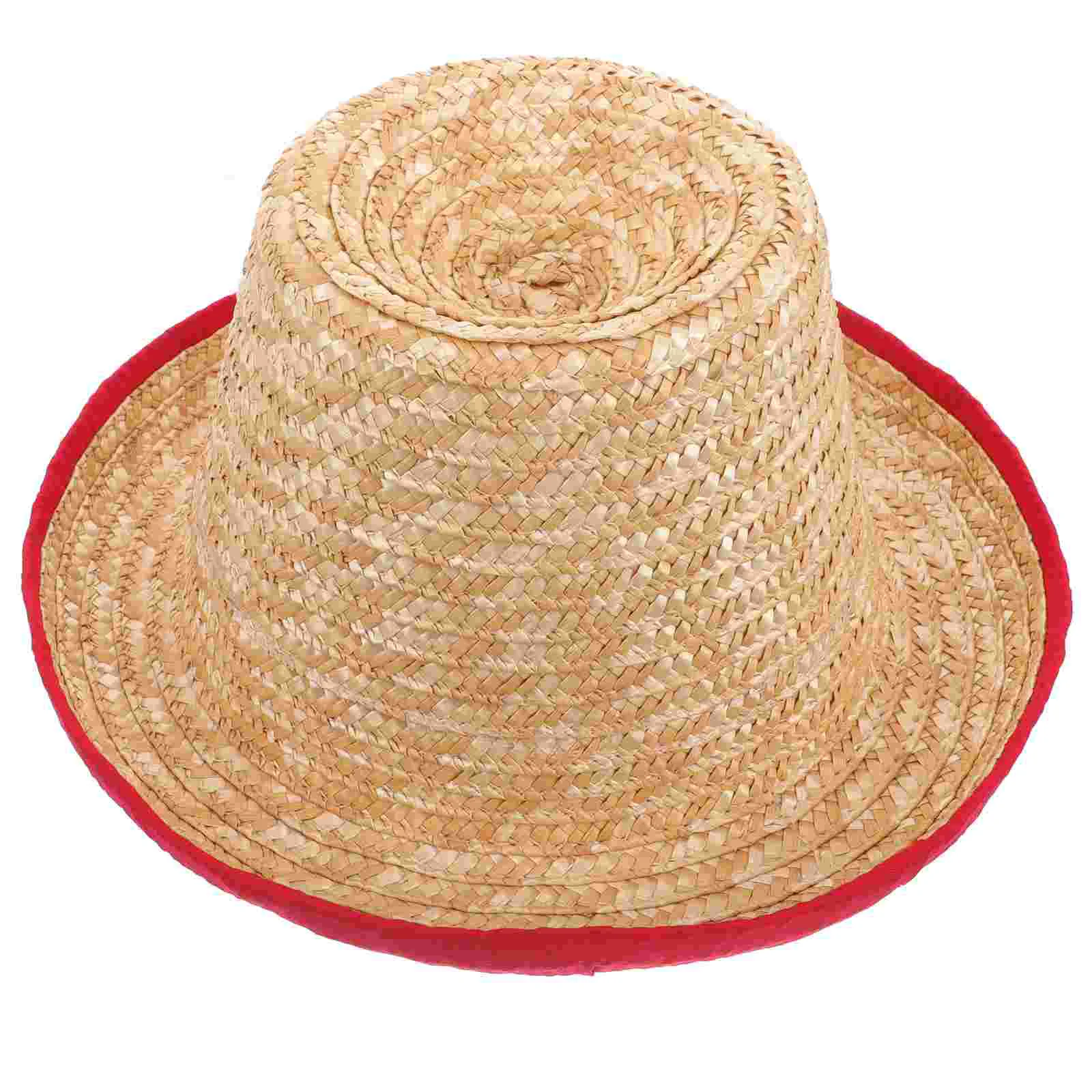 Acrobatic Straw Hats Small Stage Juggling Caps Performance Accessory Prop Christmas Contact