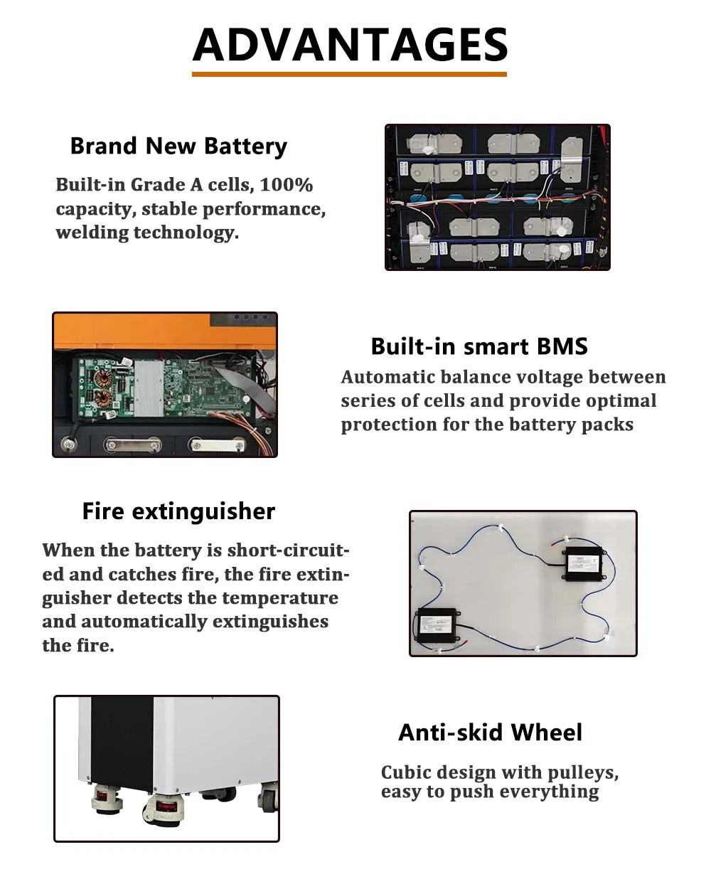 TEZE 48V/51.2V 280Ah LiFePO4 Batteria 15KWH Powerwall BMS ESS integrato Sistema di accumulo solare per energia domestica