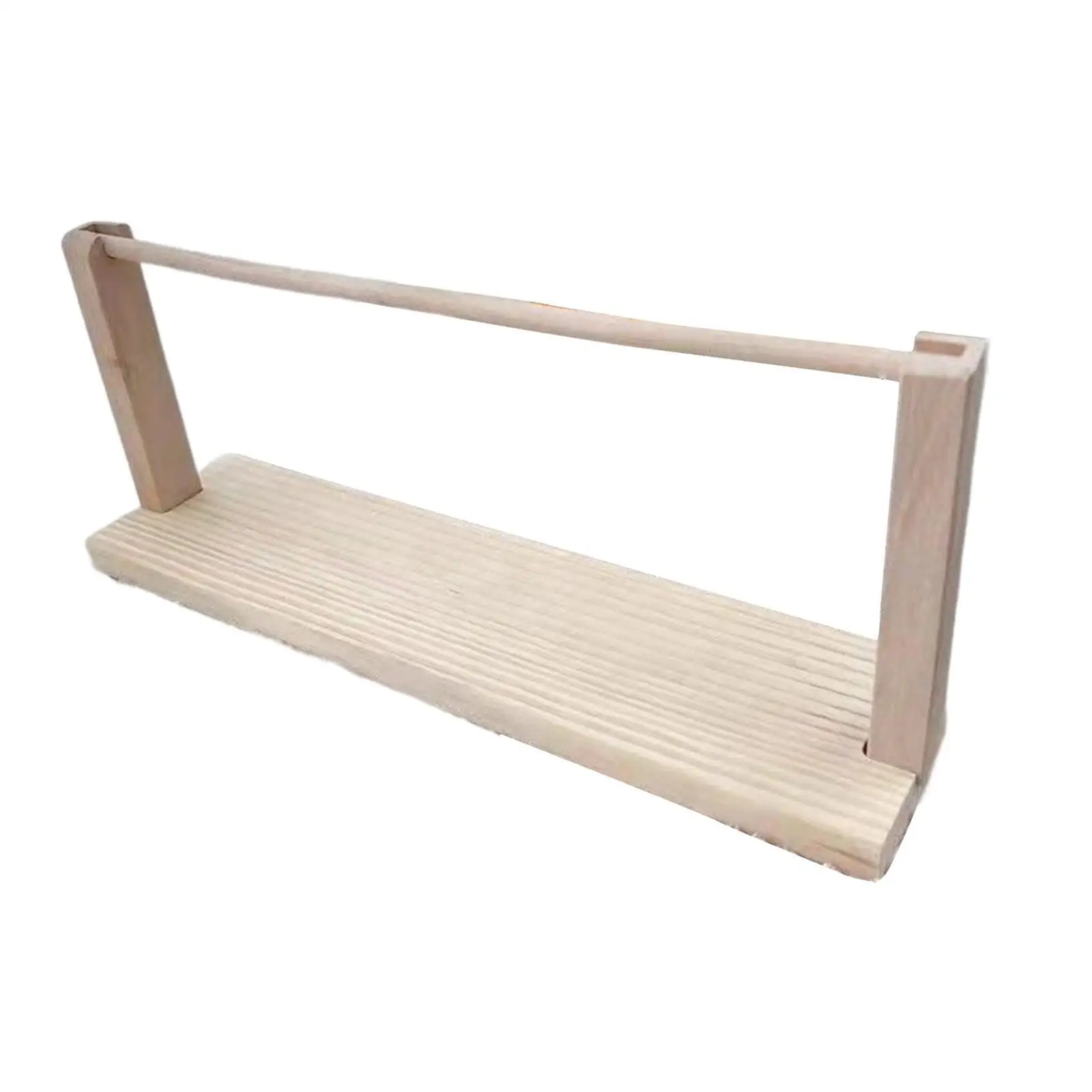 Wood Ribbon Organizer Tabletop Rotatable Storage Rack Crafts Accessory