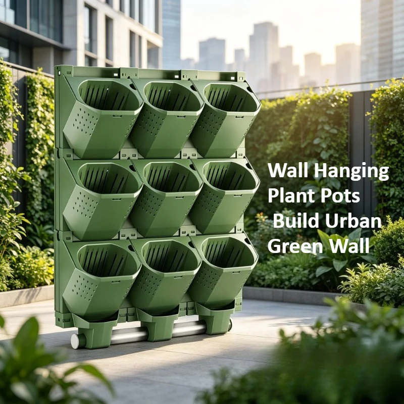 For Large Vertical Planter Box Wall Mount Multi-layer Planting Pot Outdoor Green Wall Fence Hanging Flower Trough