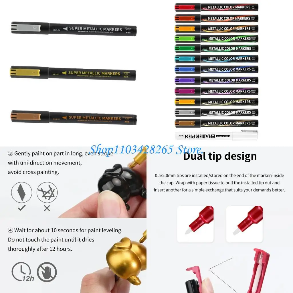 

Модельные ручки для рисования, цветной маркер-кисть для ремонта царапин и профессиональной окраски на различных поверхностях