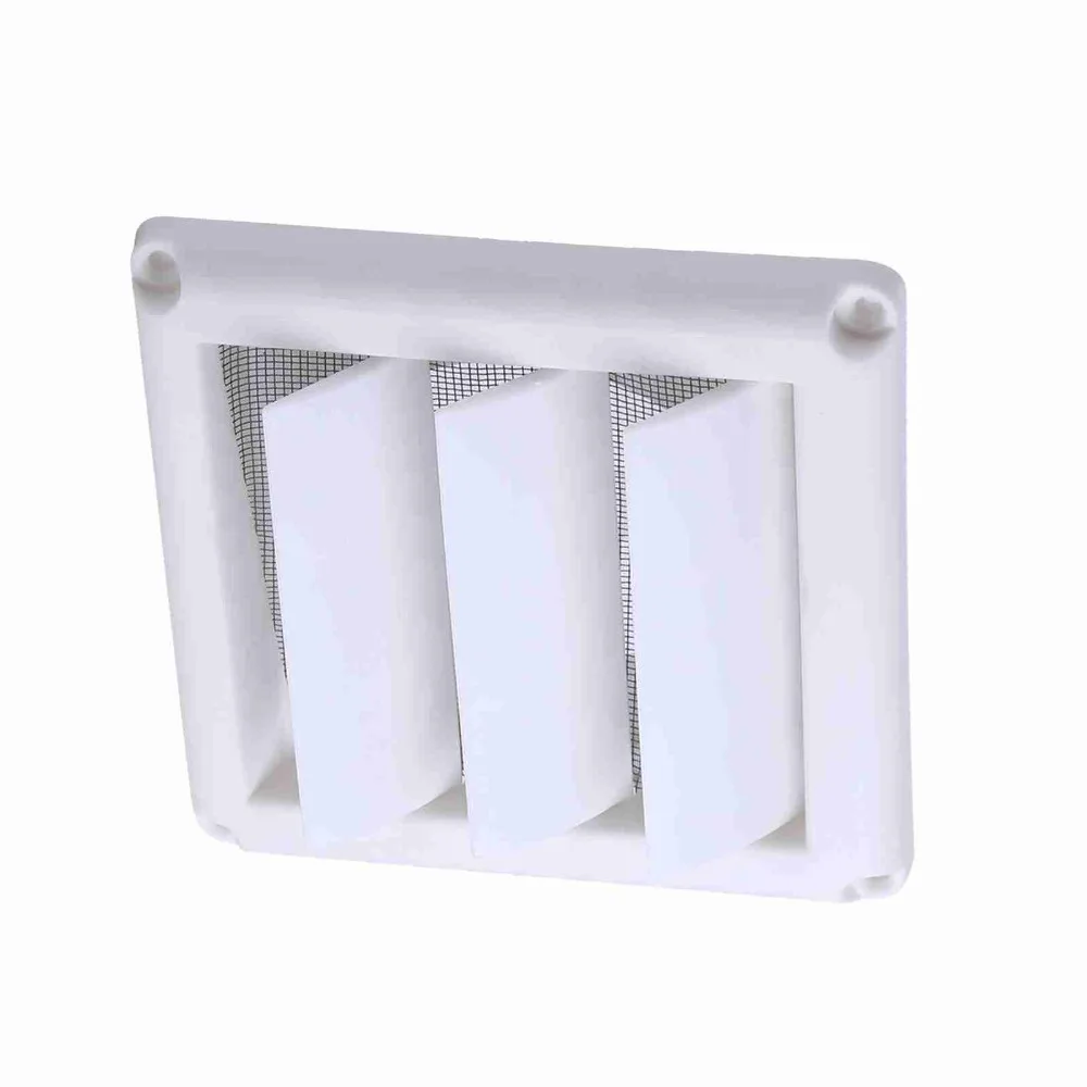 Plastic Exhaust Vent Cover With Net White Dryer Outlet Cover 3 Flaps 4 Screws Included Ventilation Grill House Outside