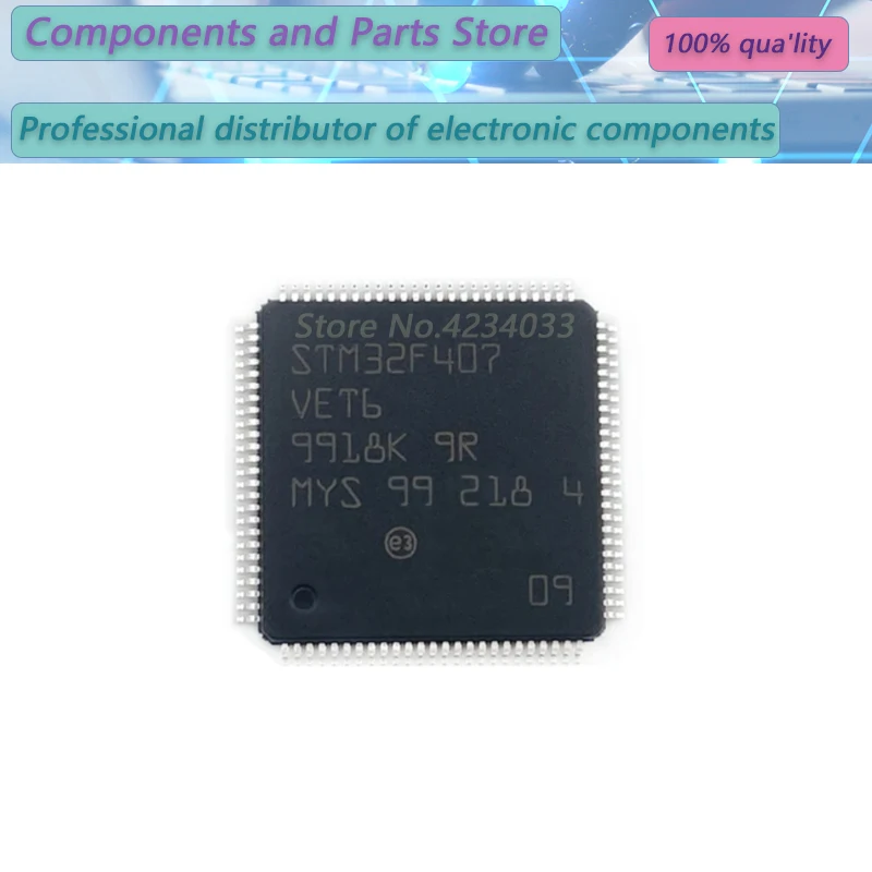 1PCS  STM32F407VET6 STM32F407VGT6 QFP100 STM32F407ZET6 LQFP144 QFP64 STM32F407  New Original Stock