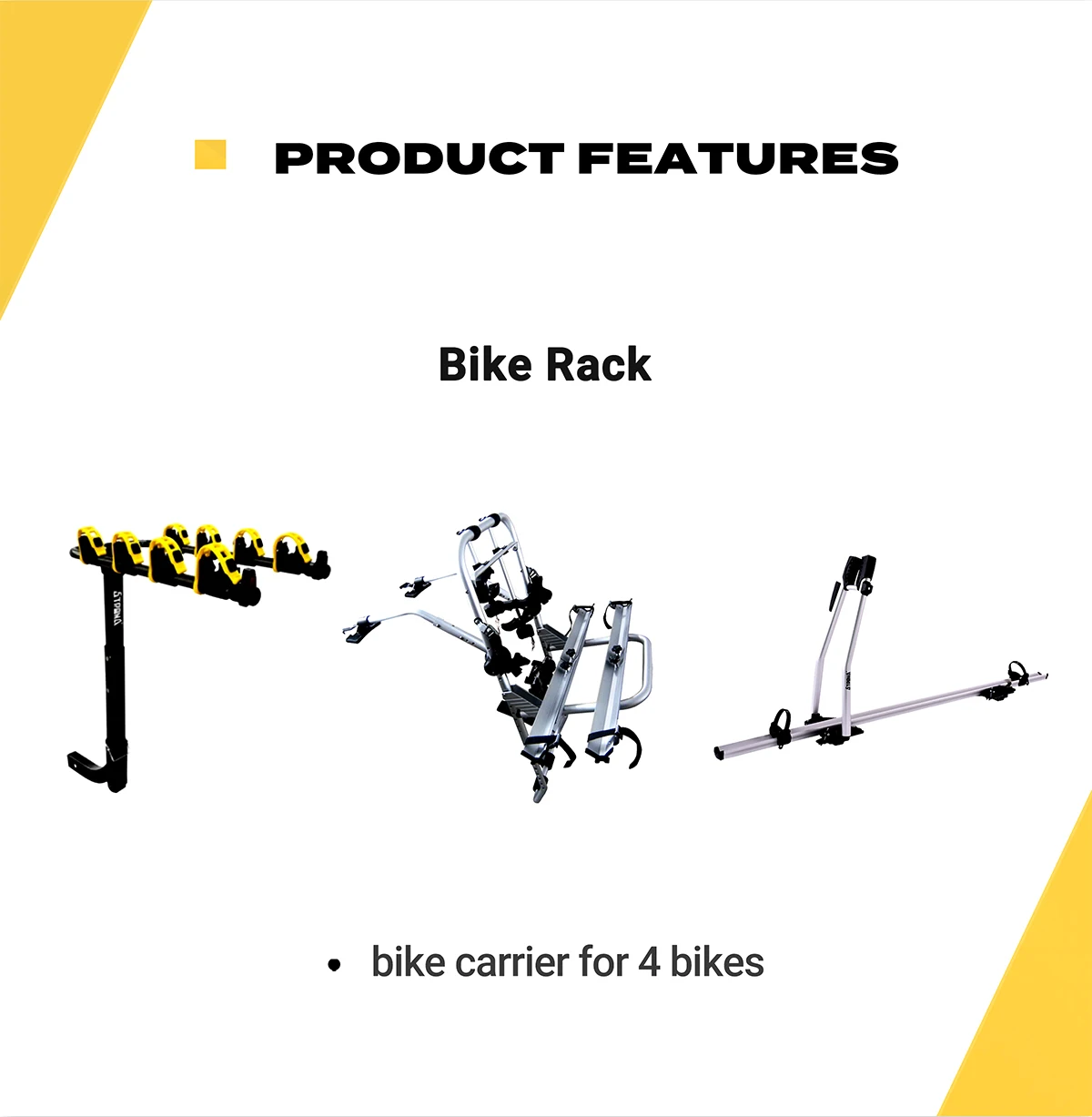 Sporty Bike Rack Black Rack Universal