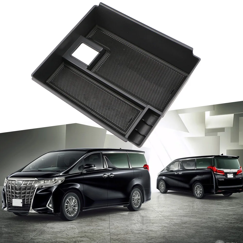 Auto Armlehne Box Lagerung Box Für Toyota Alphard 30 Vellfire 30 Serie 2015-2021 ABS Container Fach Innen zubehör
