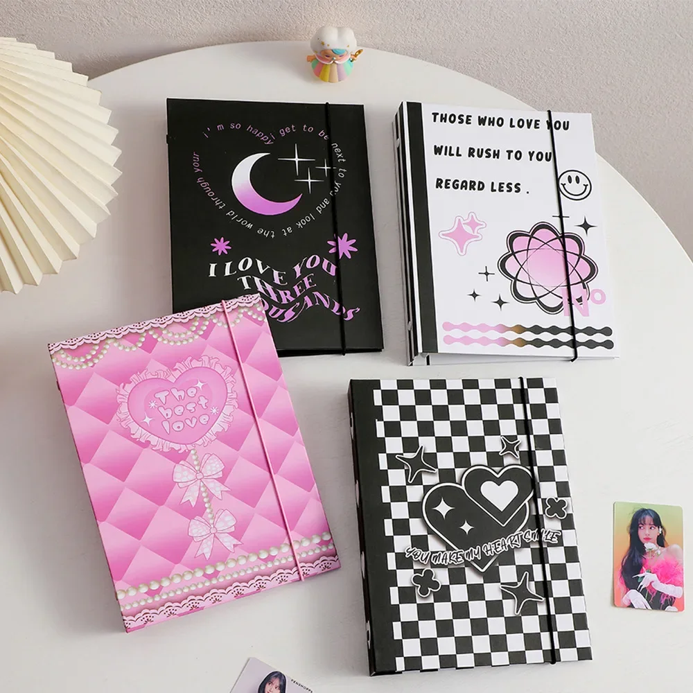 A5 Kpop Photocard Binder Love Heart Photo Cards Collect Book Idol Picture Album Storage Hardcover Notebook Ins Kawaii Stationery